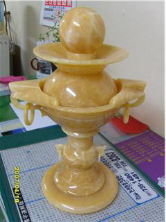 Çin Xingyan Mihuang Stone Feng Shui Ball Çeşme Heykeli