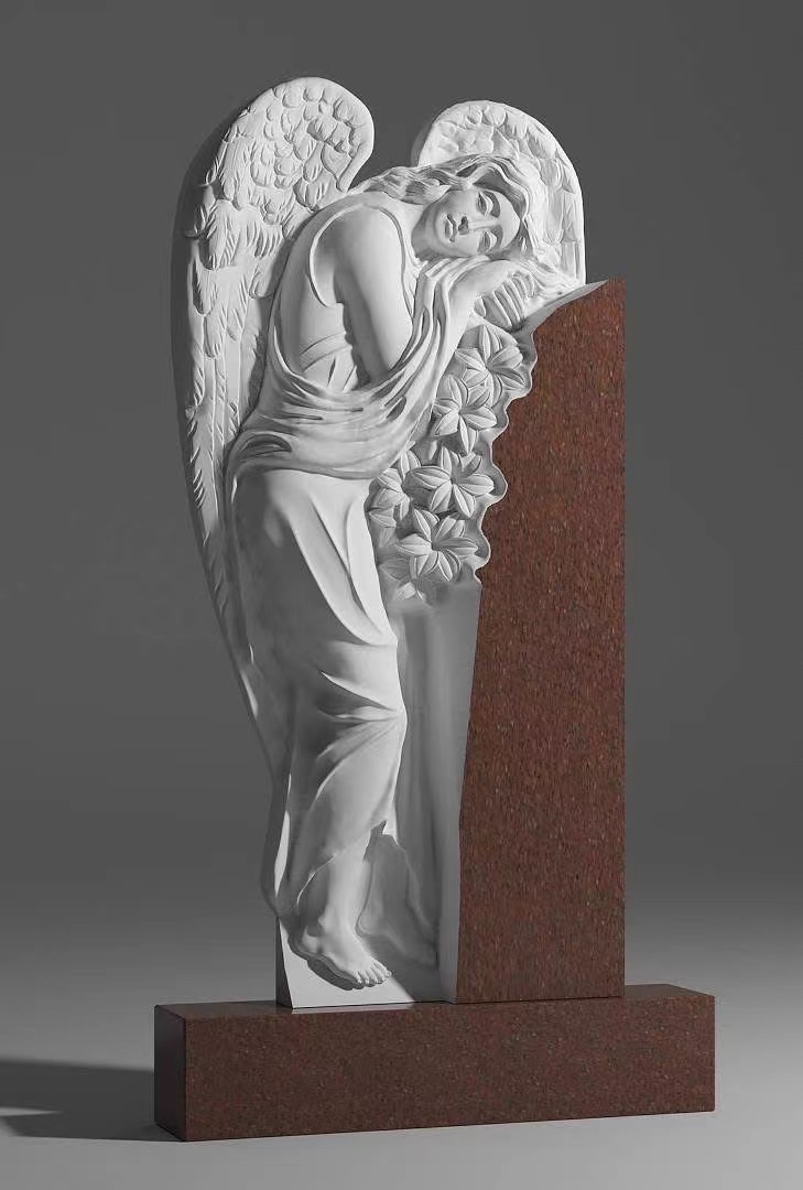 Çin Xingyan Rus tarzı uyku melek sanat mezar taşı